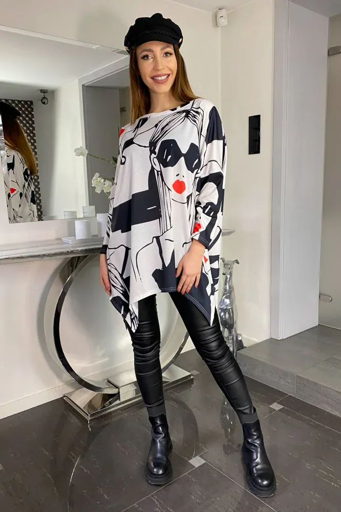 Tunika bílá oči UNI