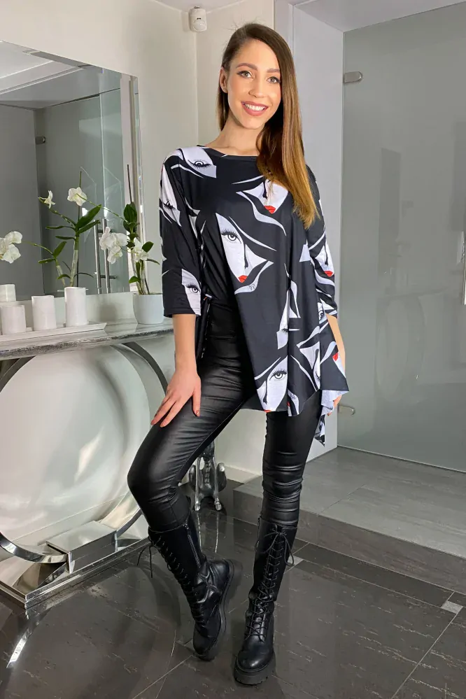 Tunika černá oči UNI