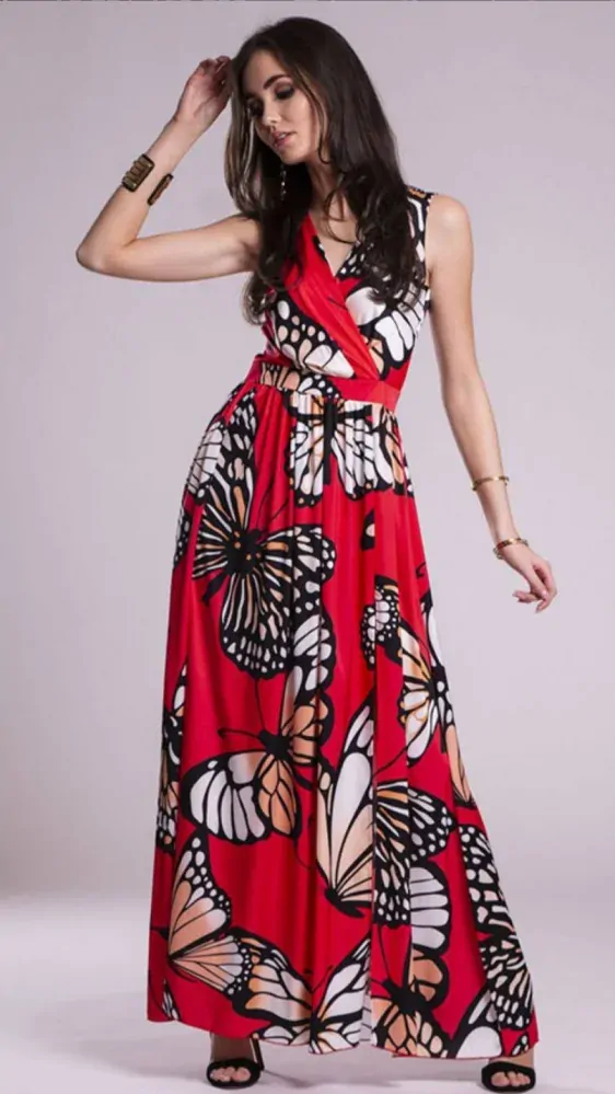 Šaty dlouhé motýl