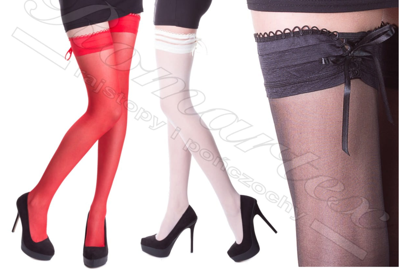 Samodržící punčochy na vázání