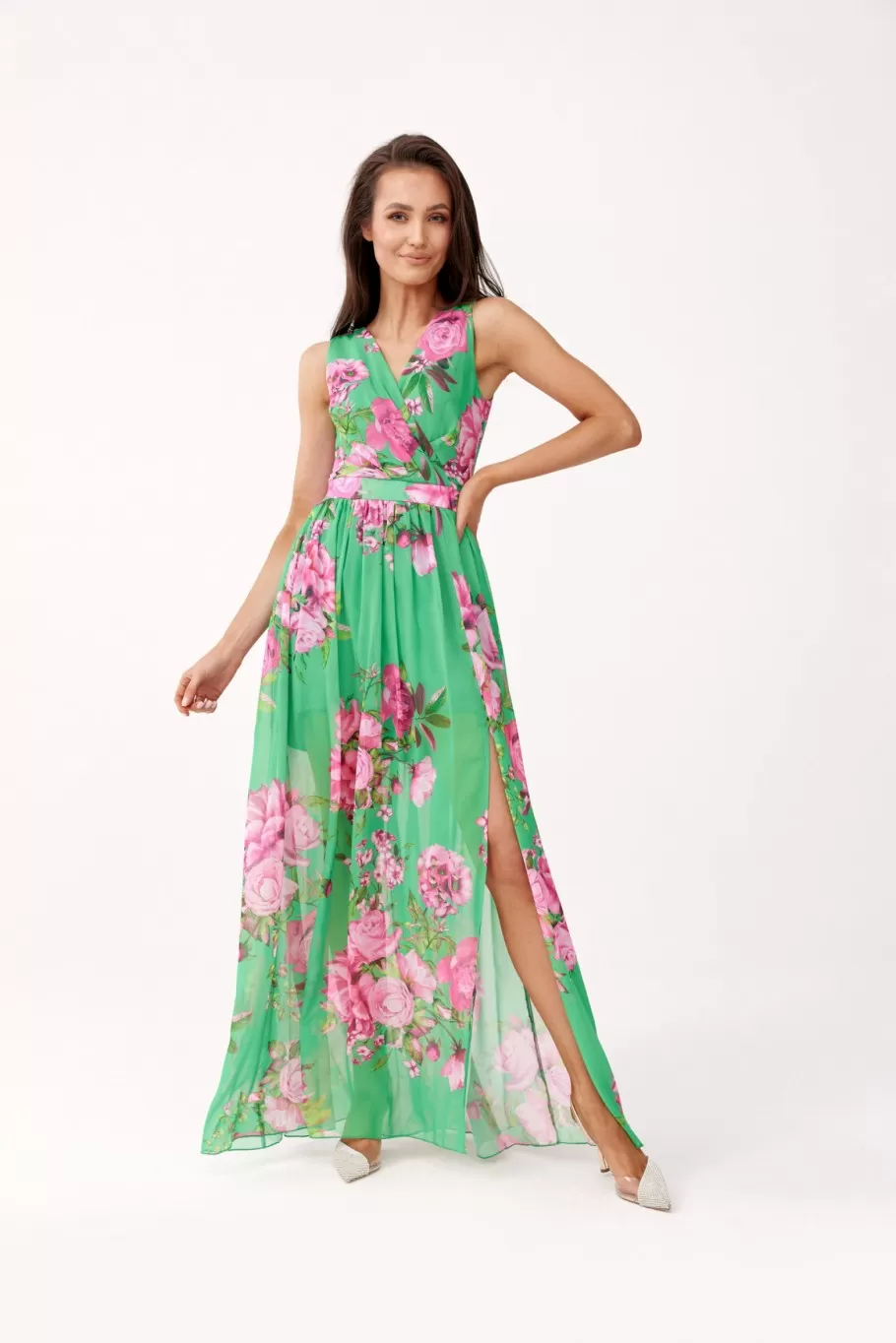 Šaty dlouhé zelené