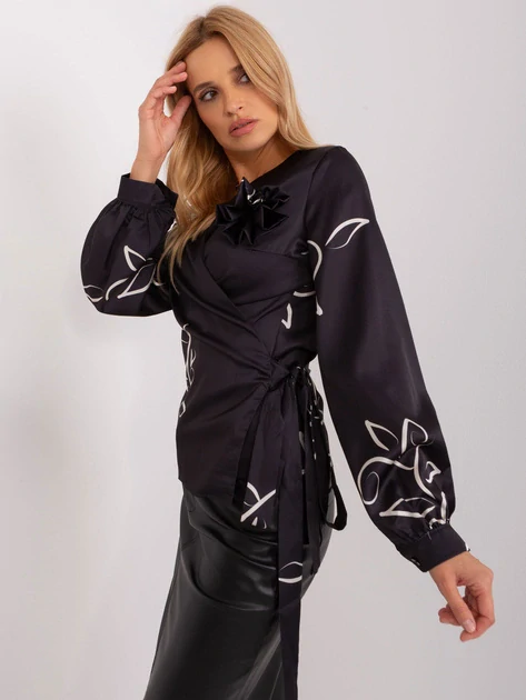 Zavinovací halenka černá