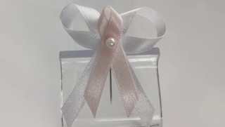 Vývazek bílo-růžový