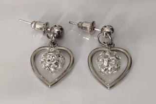 Náušnice srdíčko a šaton