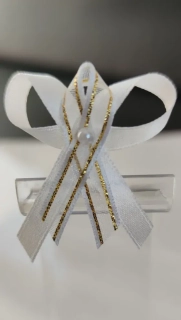 Vývazek bílo-zlatý